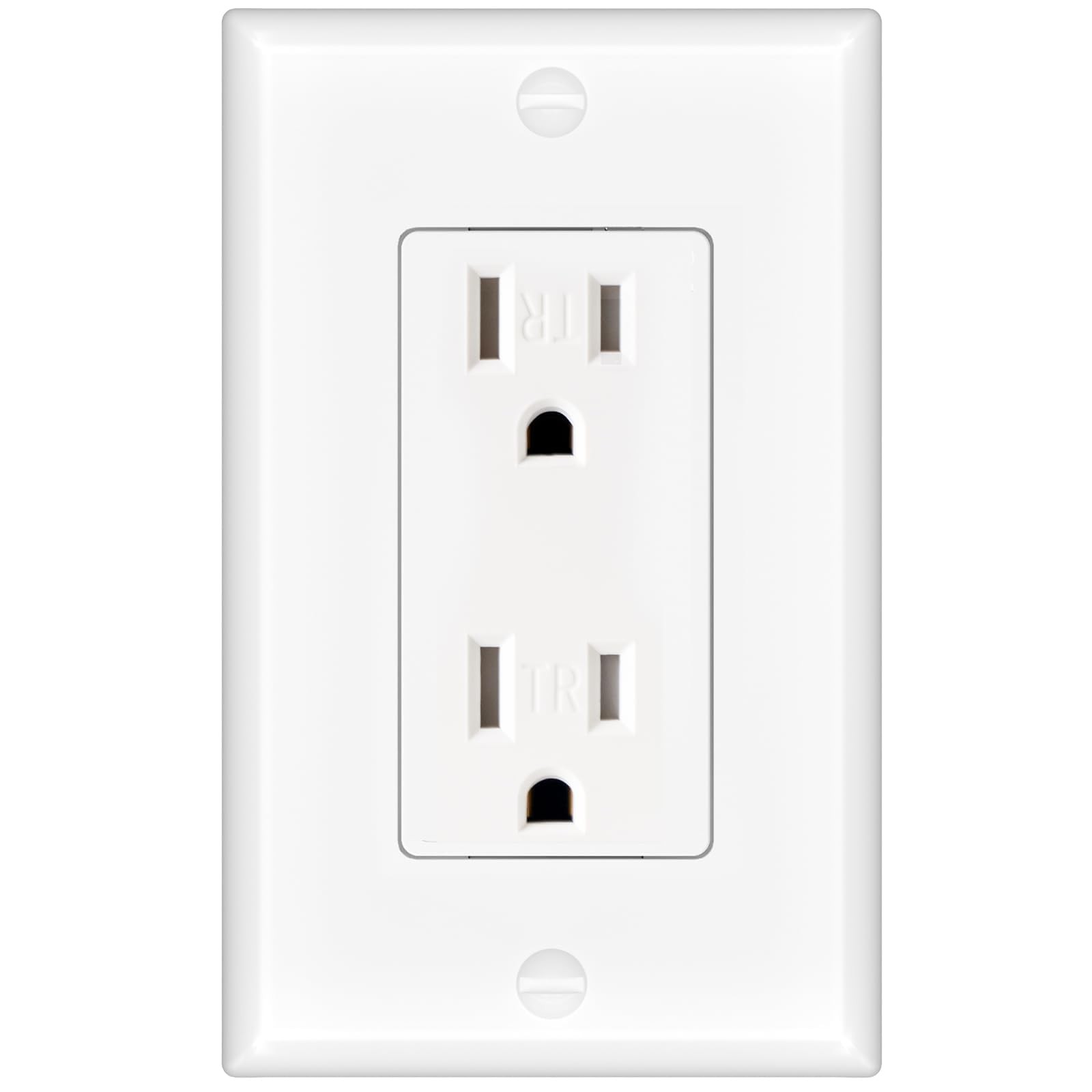 Wall Outlet, UL Listed, Tamper Resistant Standard Electrical Outlet, Decorato...