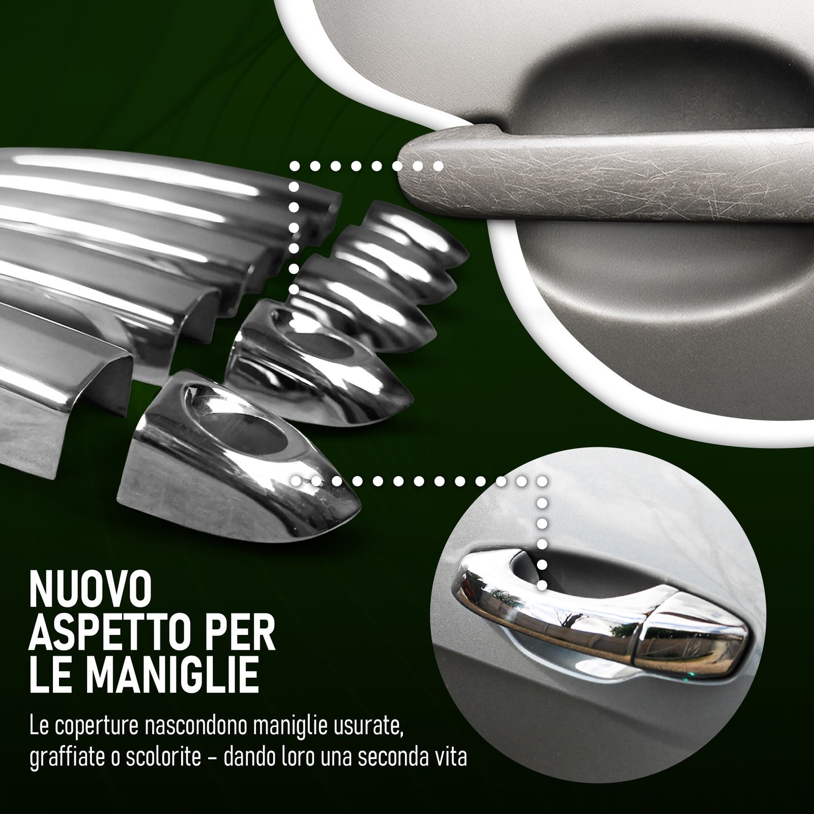 Tailgate Handle Cover for Seat Arosa Hatchback 3D 1997-2004 Chrome