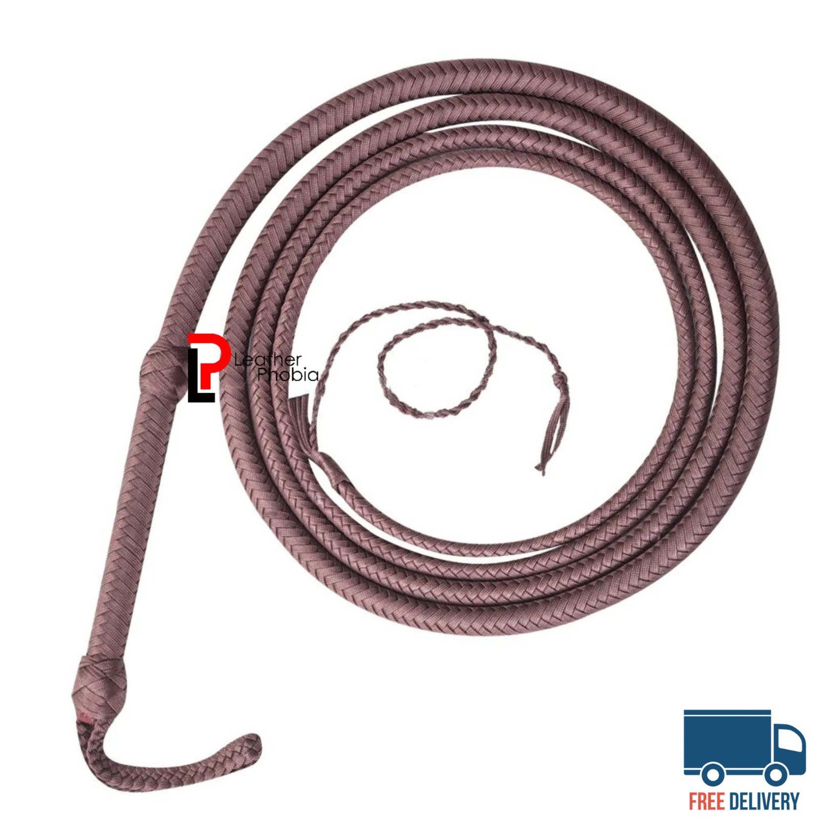 Leather Bullwhip 4–16 Ft | 16 Strand Nylon Paracord Bull Whip | Handcrafted