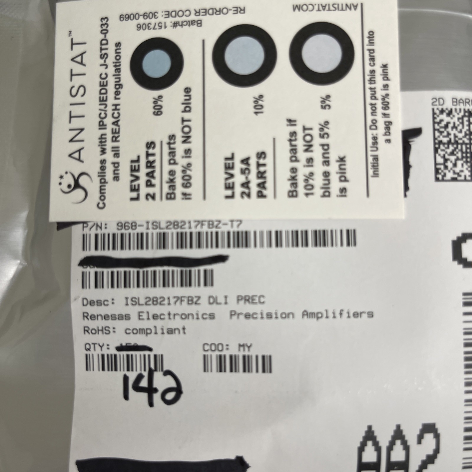 ISL28217FBZ-T7 Renesas Precision Amplifier 10 pack Save $$$ 10pack
