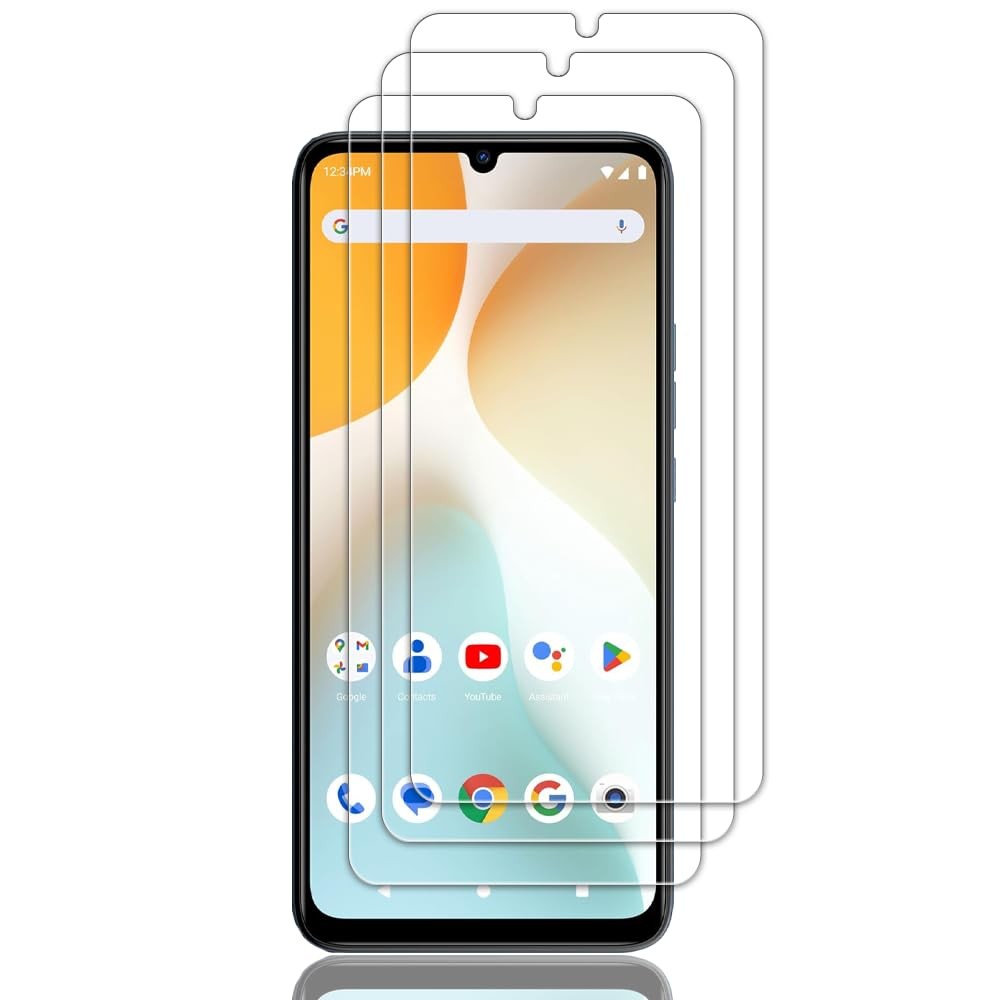 Tzstz 3 Pieces Tempered Glass Screen Protector for BLU G44 2024 / Transparent