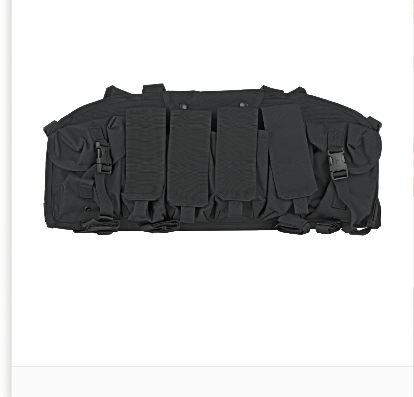 Blackhawk Commando Chest Rig Black, 4 Mag, 2 G.P. Pouches, Padded - Black