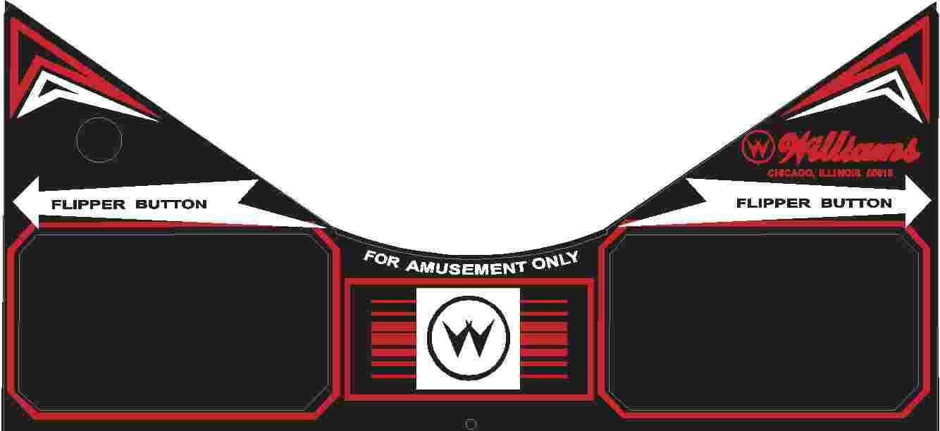 Flash  Pinball Machine Apron Decal Set