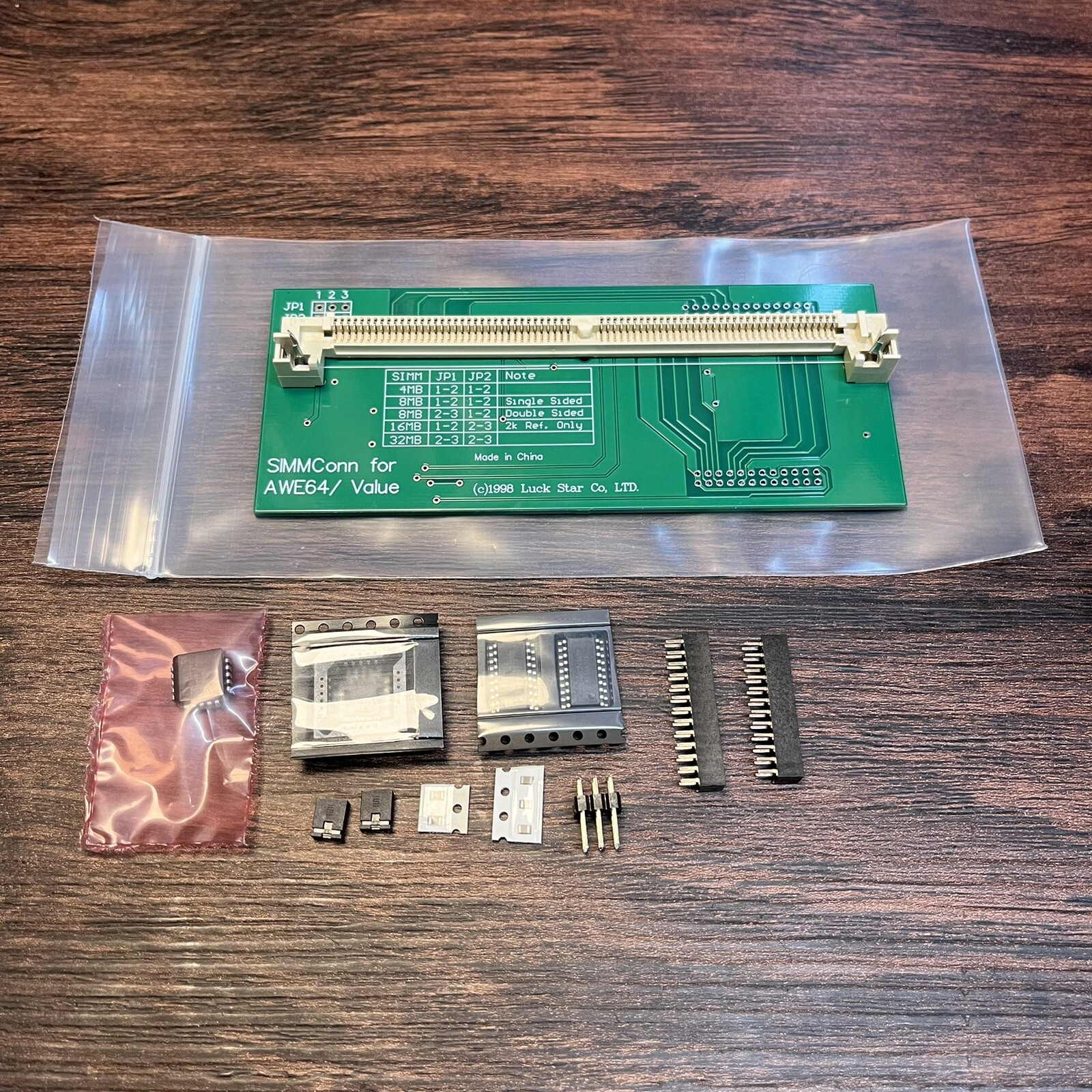 DIY Kit - SIMMCONN Memory Expansion For Sound Blaster AWE64 Value ASSEMBLY REQ’D