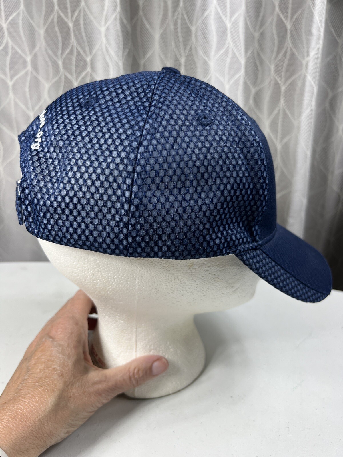 Win for Warriors Foundation Hat/Cap Navy Blue Embroidered Shield Logo RWB AdjEUC
