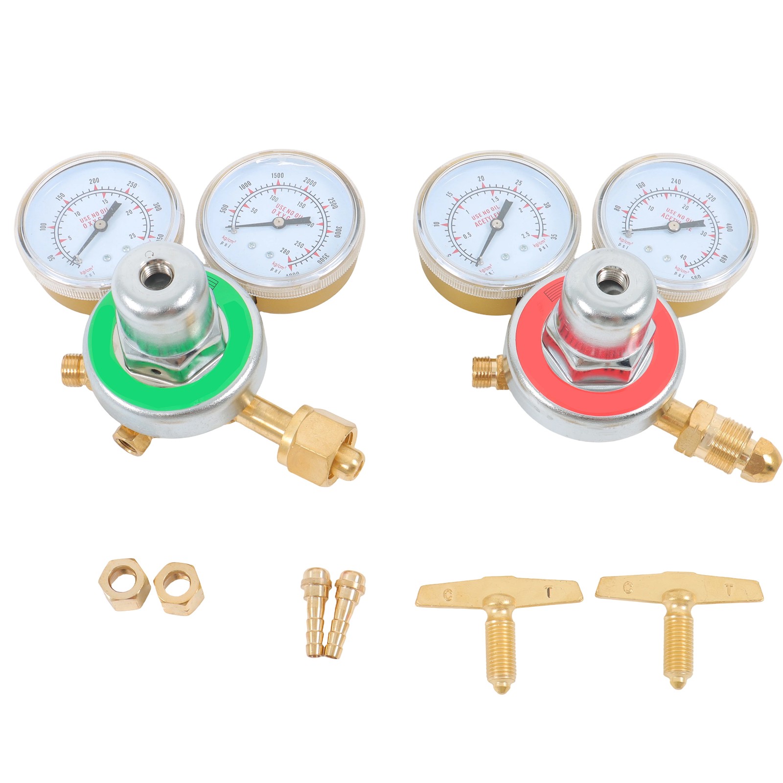 Acetylene Oxygen Gas Welding Regulator Pressure Gauge Fit Victor Solid Brass Set