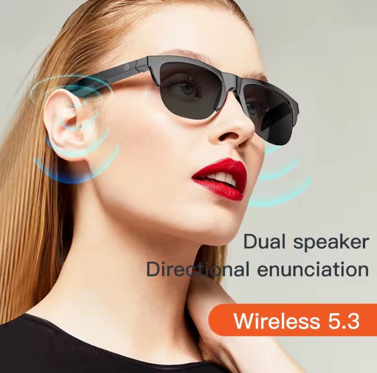 Wireless Smart Bluetooth Glasses Bone Conduction Outdoor Polarized Sunglasses