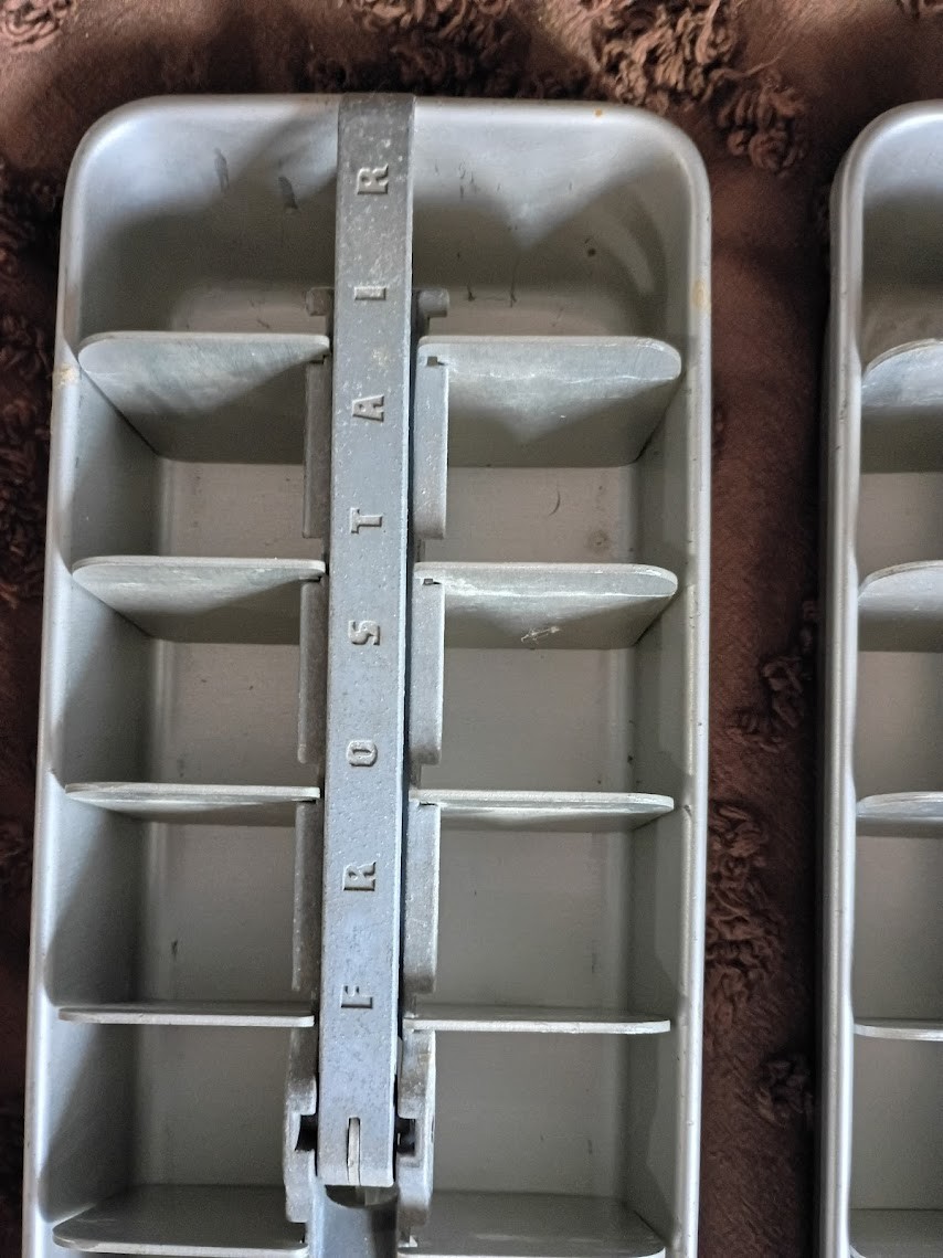 3 Vintage Frostair Aluminum Ice Trays