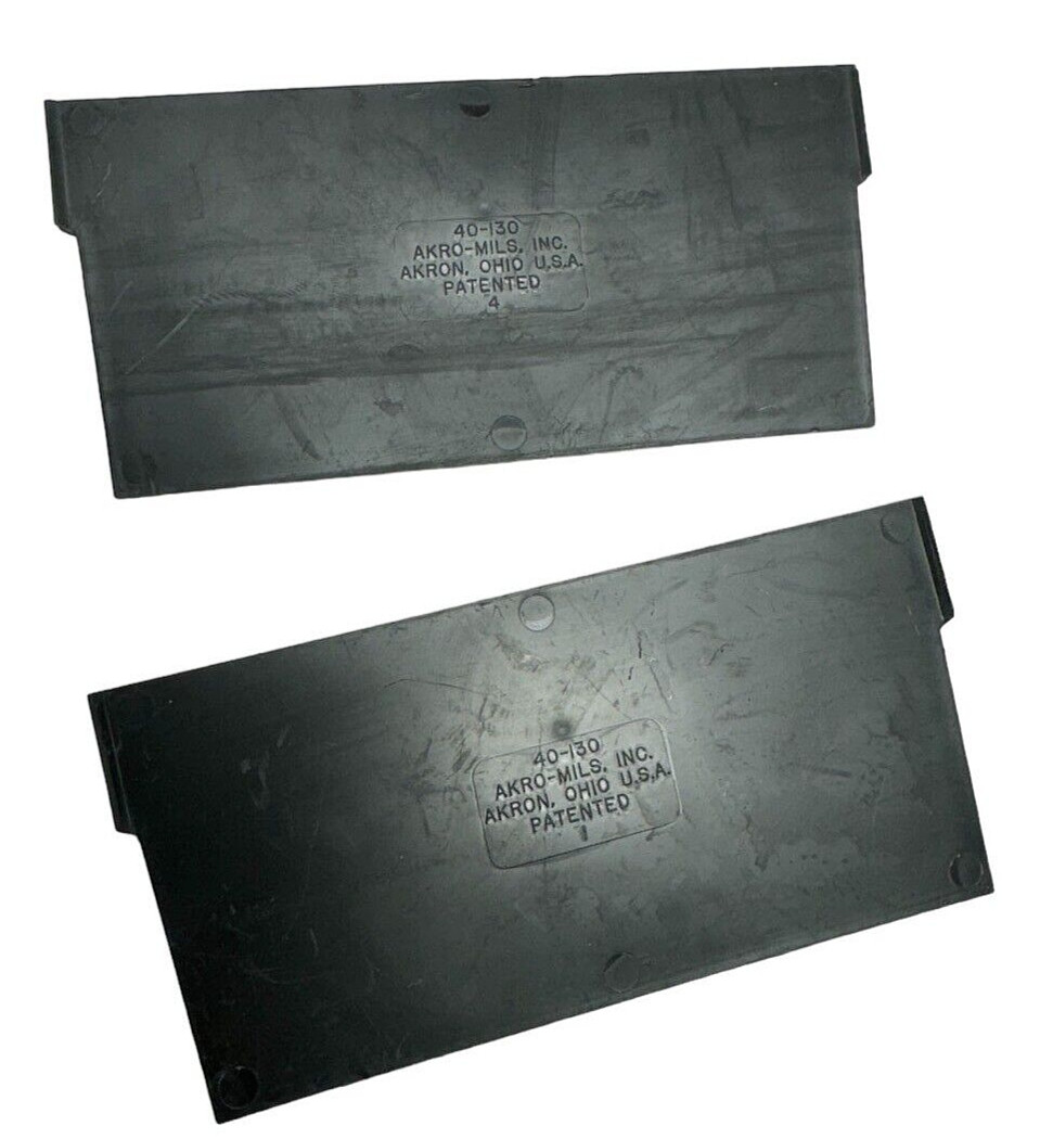 (Lot of 2) Akro-Mils 40-130 Black Divider for Shelf Bins **Free Shipping**