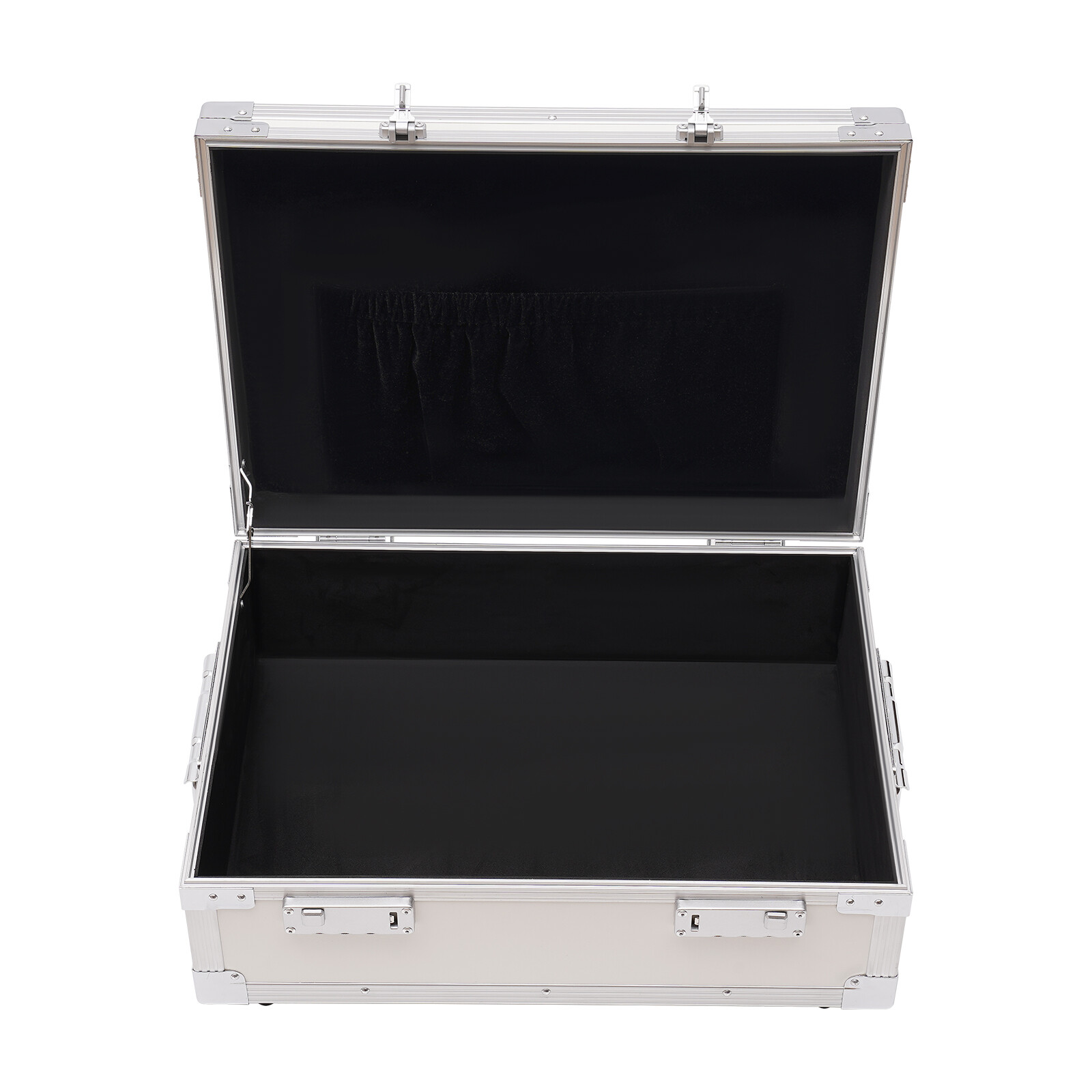 Silver Storage Lock Box Tabletop Lockable Storage Box 46*33*12.5cm Portable Box