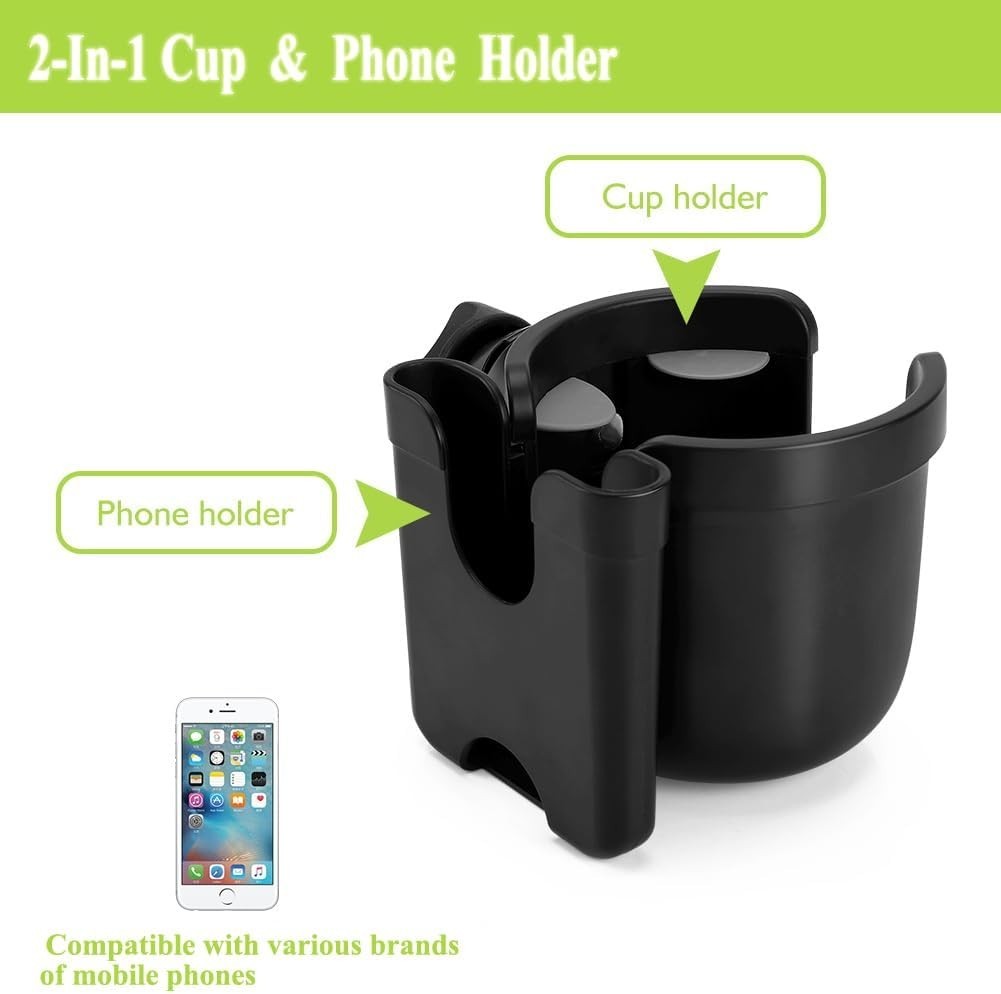 2-in-1 Stroller Cup & Phone Holder - Universal Fit for All Adventures