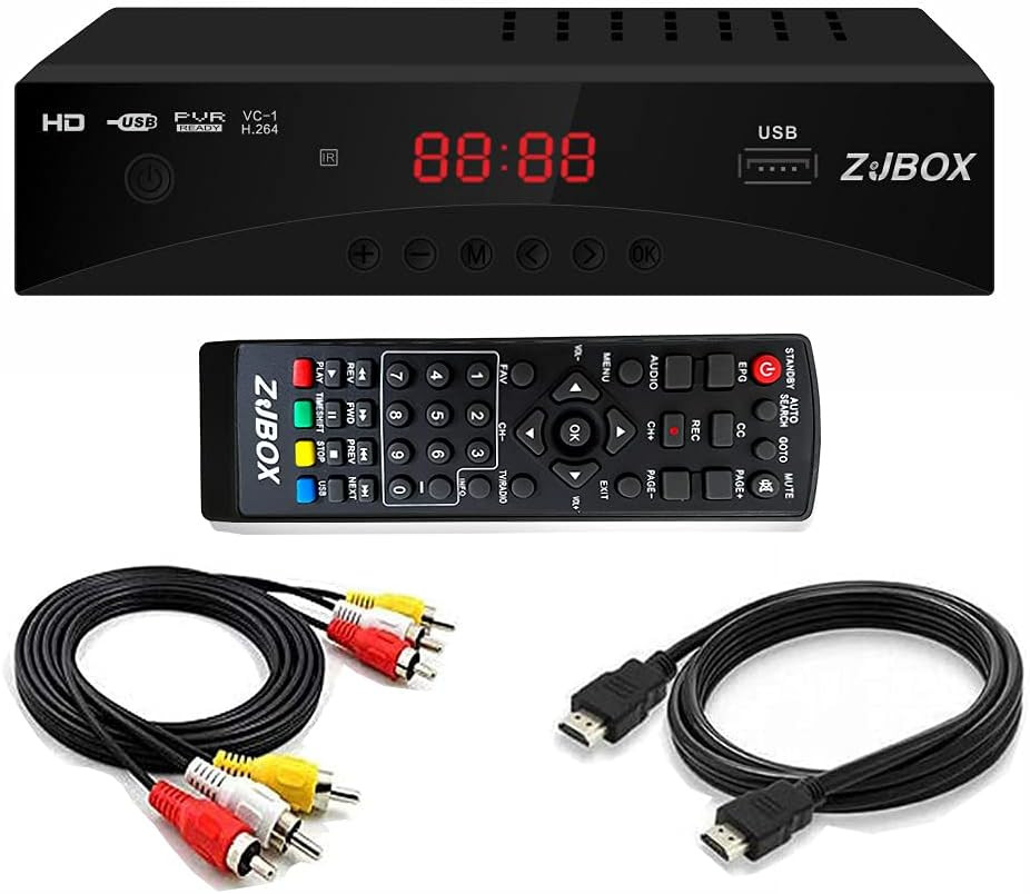 Digital TV Converter Box, ATSC Tv Tuner -  for Analog HDTV Live 1080P with Recor