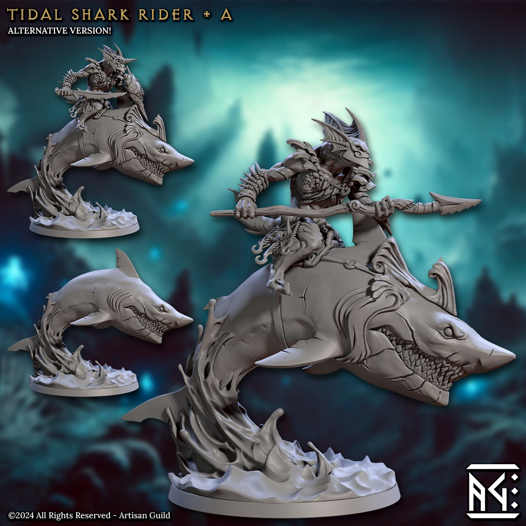 Mirmidon Shark RIder A - Monster - Artisan Guild - Dungeons and Dragon