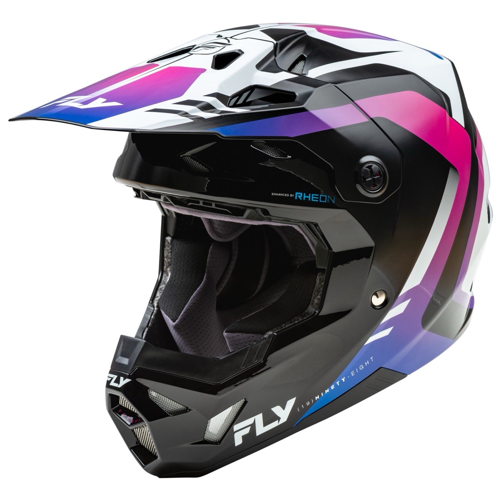FLY RACING Formula CP Krypton Helmet - White/Black/Purple Size X-Small 73-0039XS
