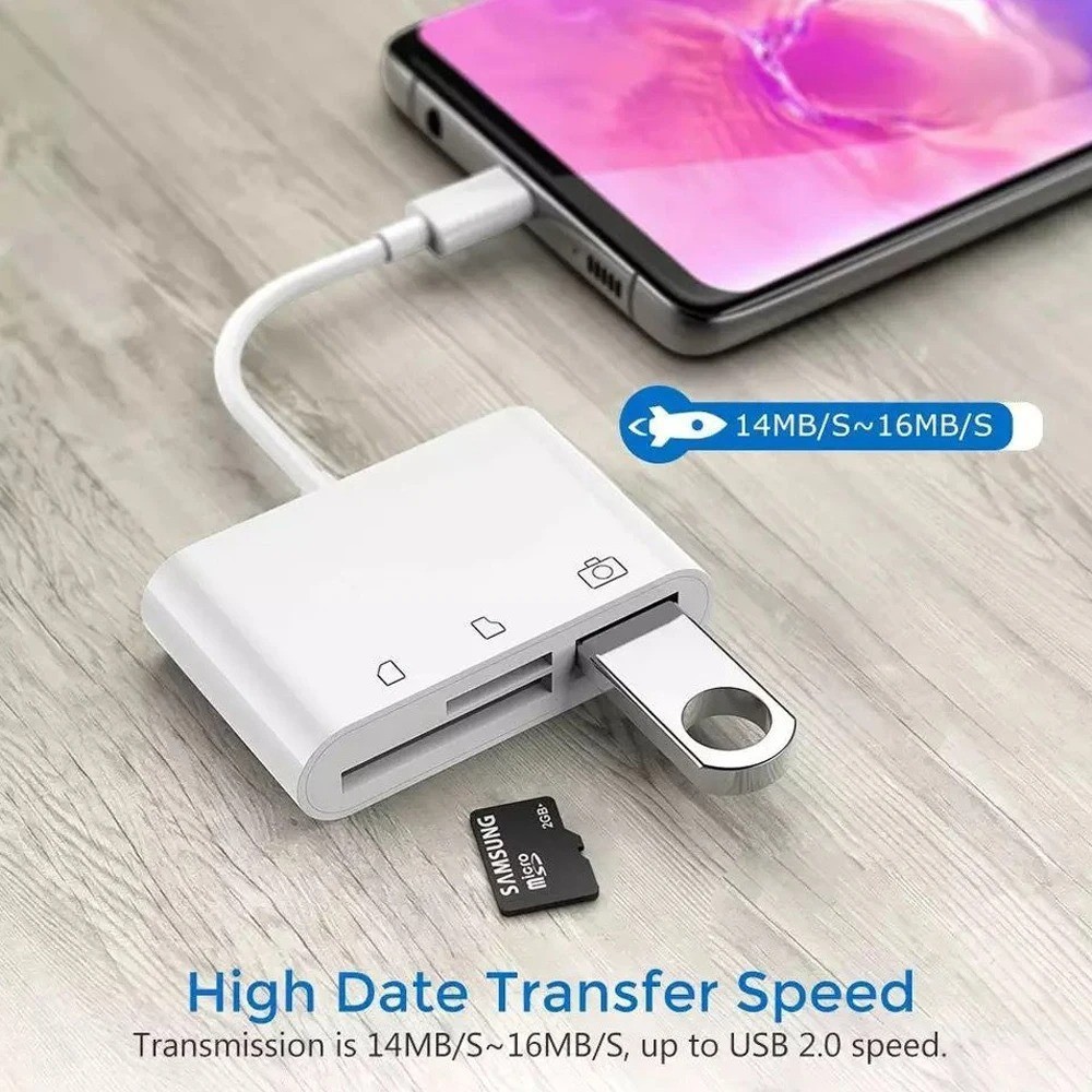 3 in 1 USB C OTG SD TF Card Reader USB Adapter