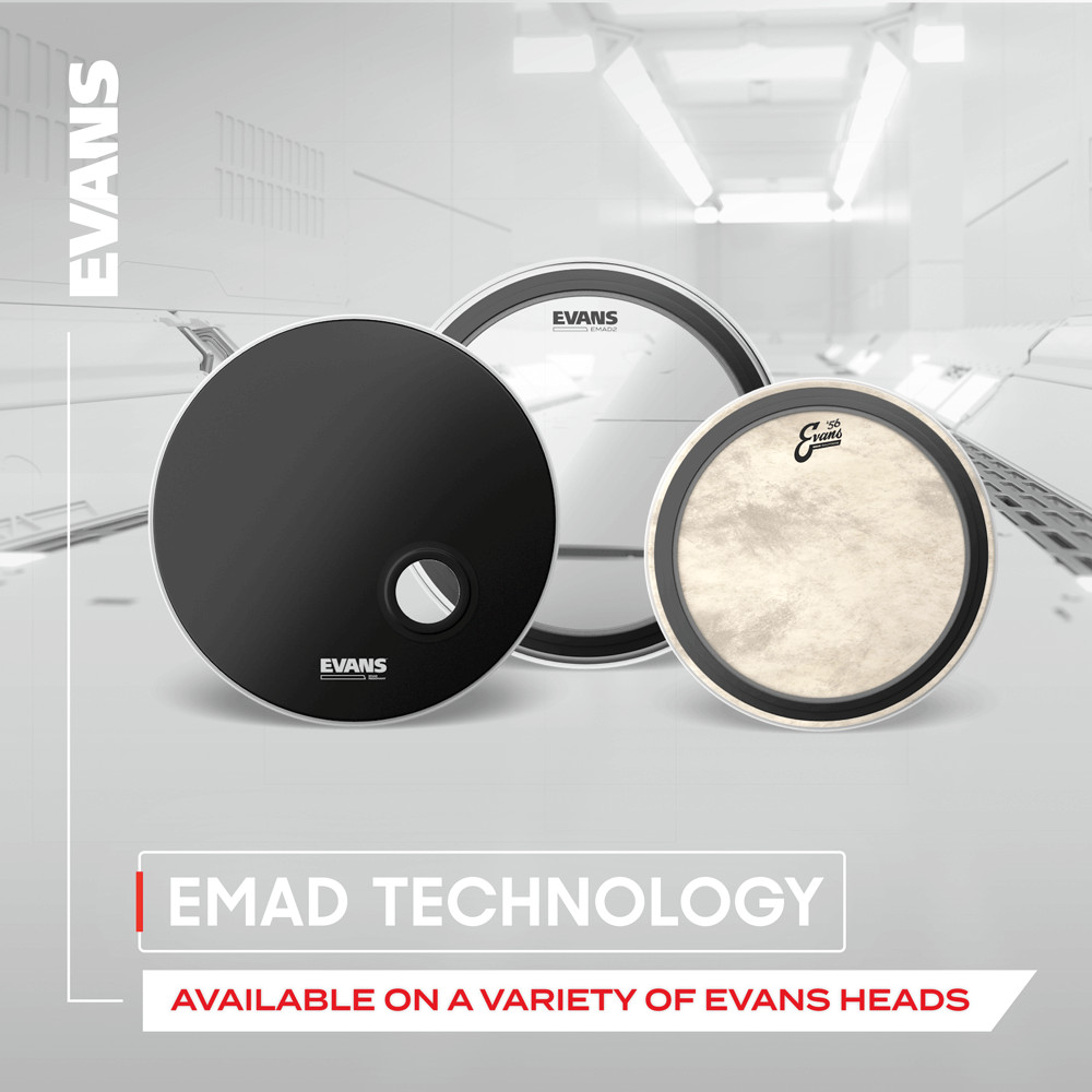 Evans EMAD Onyx Bass Drum Head, 20 Inch
