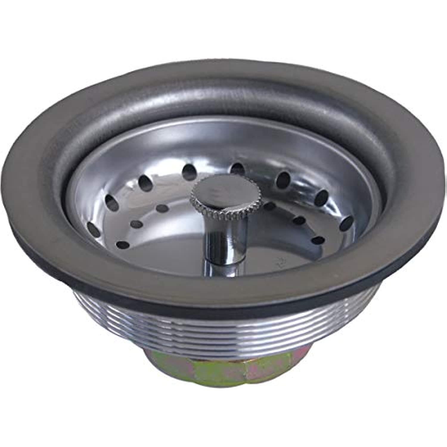 Kitchen Sink Strainer, Stainless Steel, 3-1/2-In. O.D.
