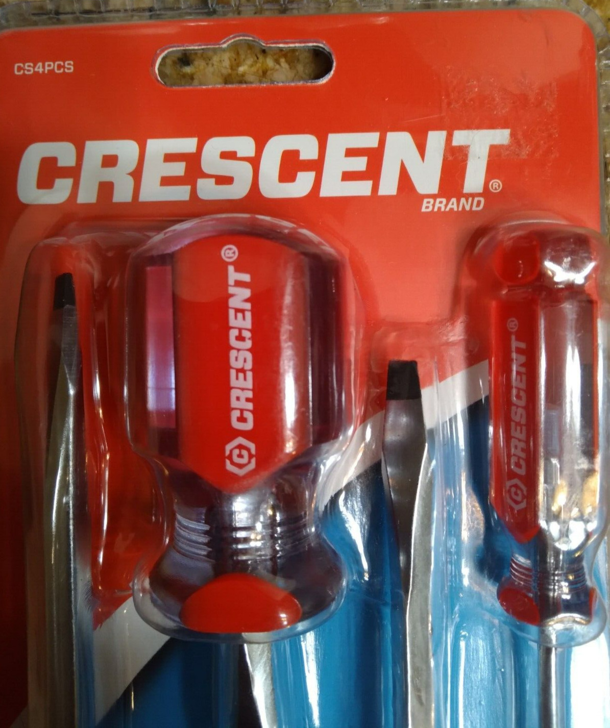 Crescent CS4PCS Steel Full Polish Chrome Slotted Screwdriver Set 1/8 to 1/4 in.