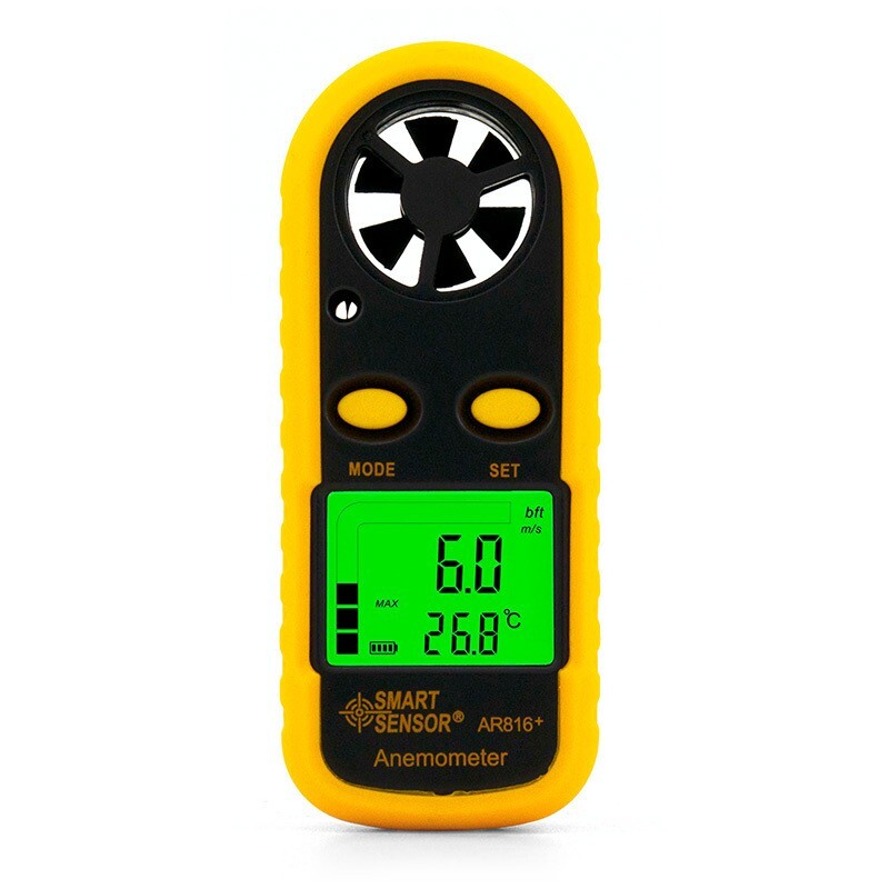 SMART SENSOR Digital Anemometer Handheld Air Wind Speed Velocity LCD Detector AU