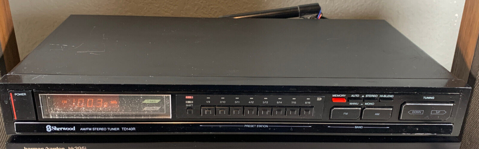 READ! Tested Works Vintage Sherwood TD140R AM / FM Stereo Tuner with Wear
