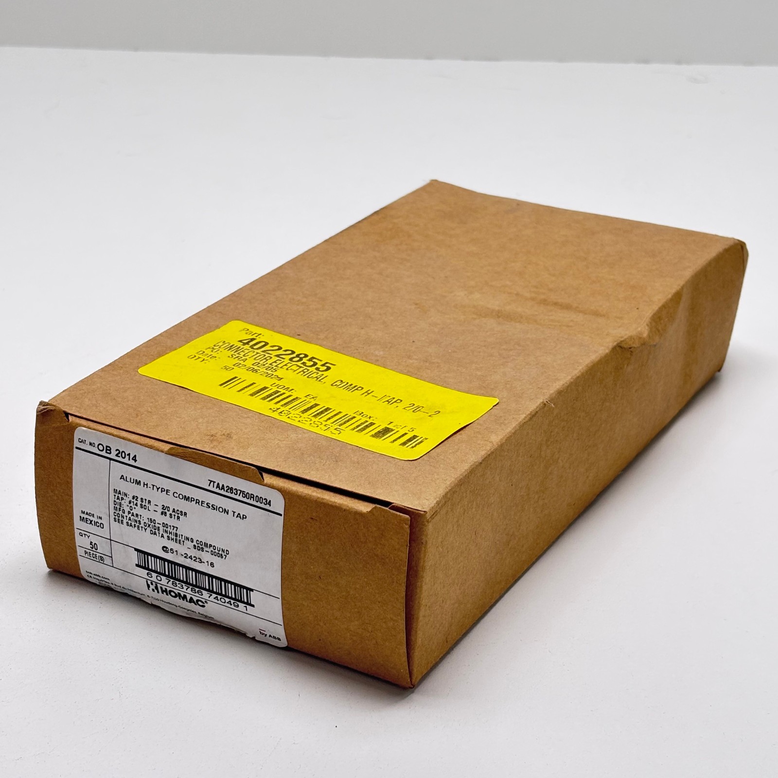 THOMAS & BETTS HOMAC BLACKBURN OB 2014 H Type Compression Tap Box Of 50