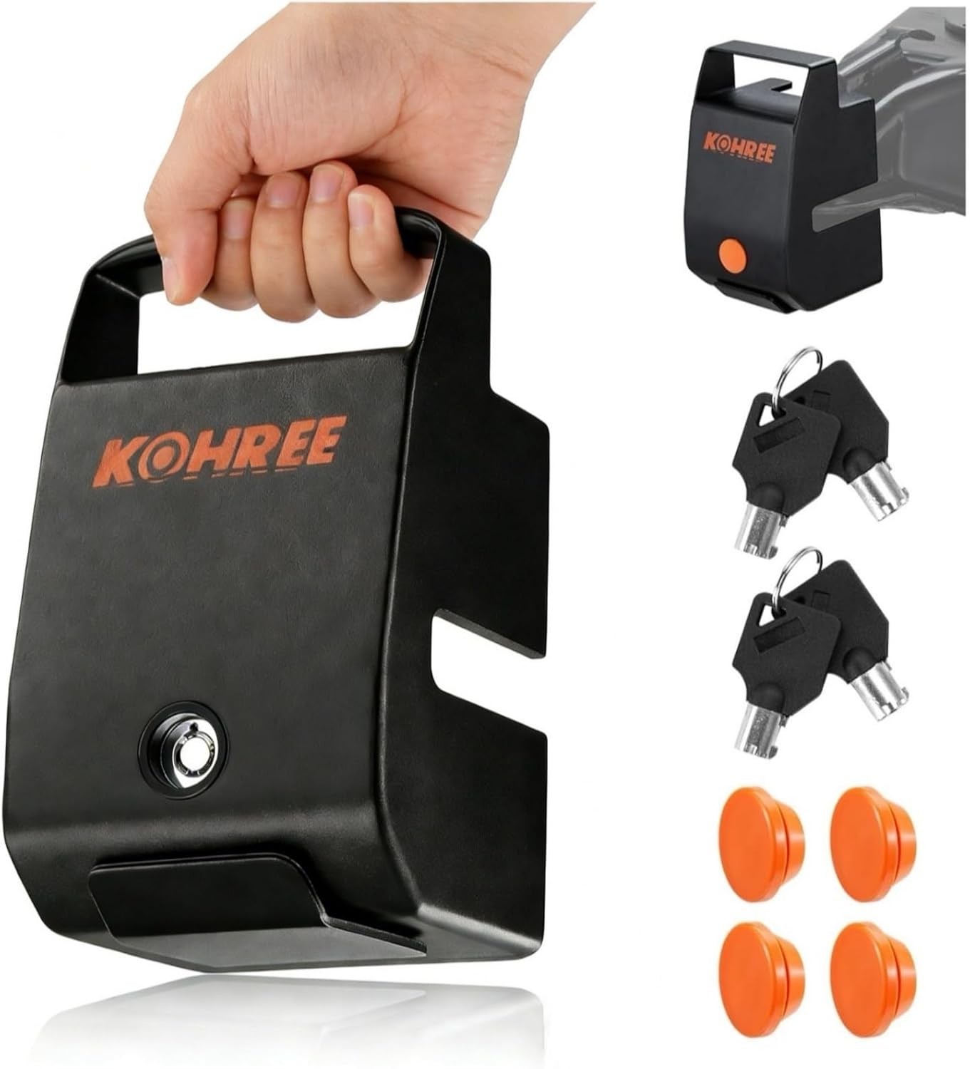 Trailer Hitch Lock with Handle - Fits 2" & 2-5/16" Couplers, Heavy Duty Coupler