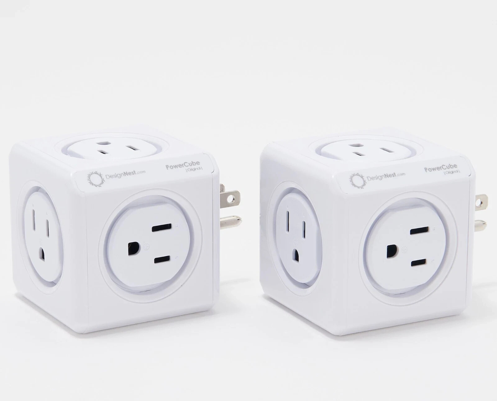 PowerCube Original Modular 5-Socket System Set of 2 in White