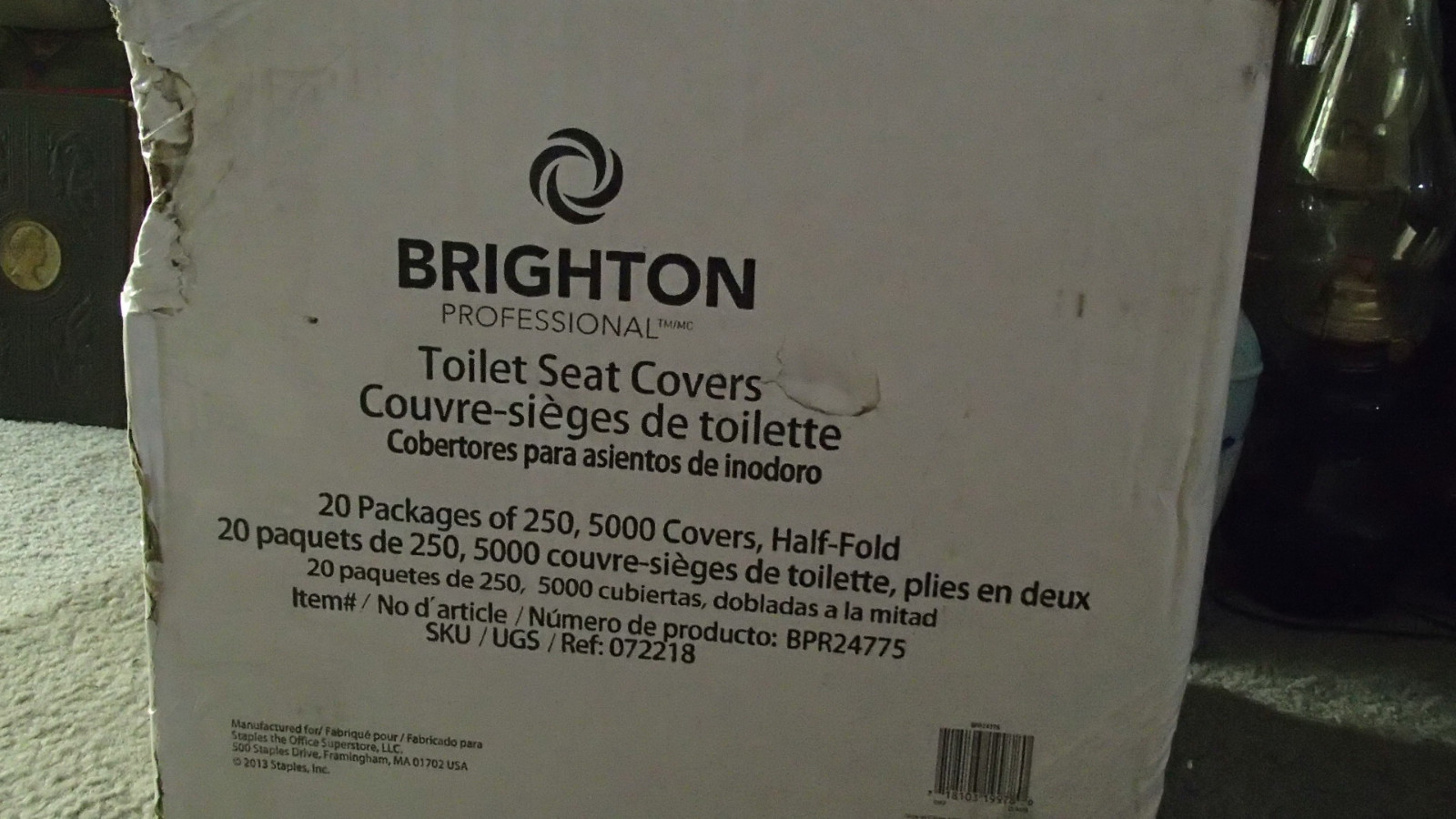 Brighton Professional Half-Folded Toilet Seat Covers, 5000/case (BPR24775)
