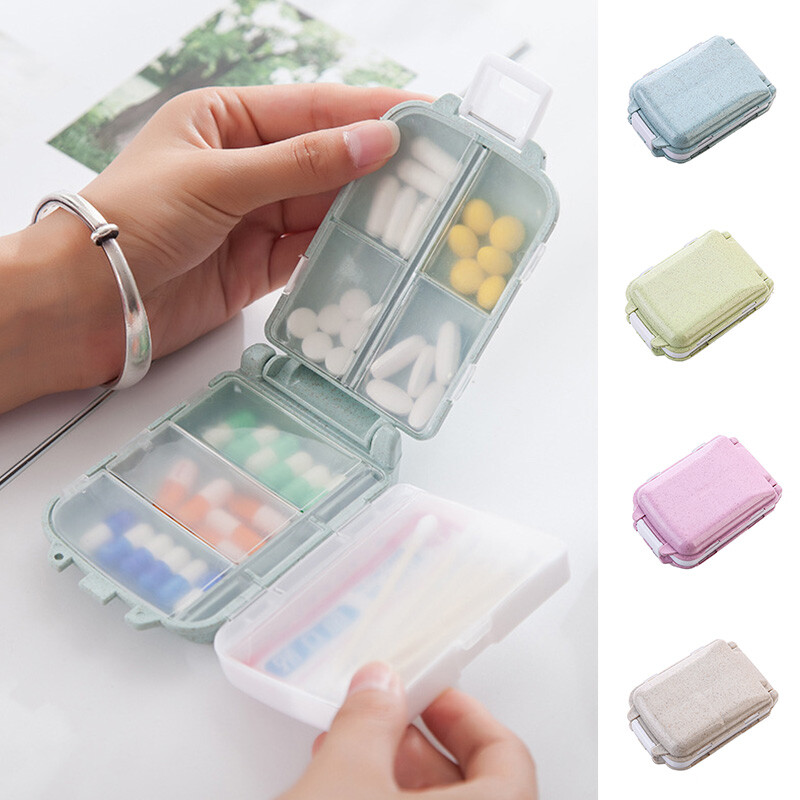 Portable Daily Pill Box Organizer Case Medicine Travel Storage Dispenser Case⇖
