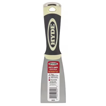 Hyde 06222 Putty Knife, Straight, Carbon Steel, 2"W