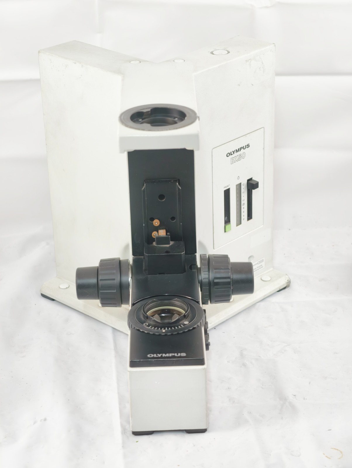Olympus BX50 Microscope Body Frame Stand Model BX50F4 with 12v 100w Lamp House