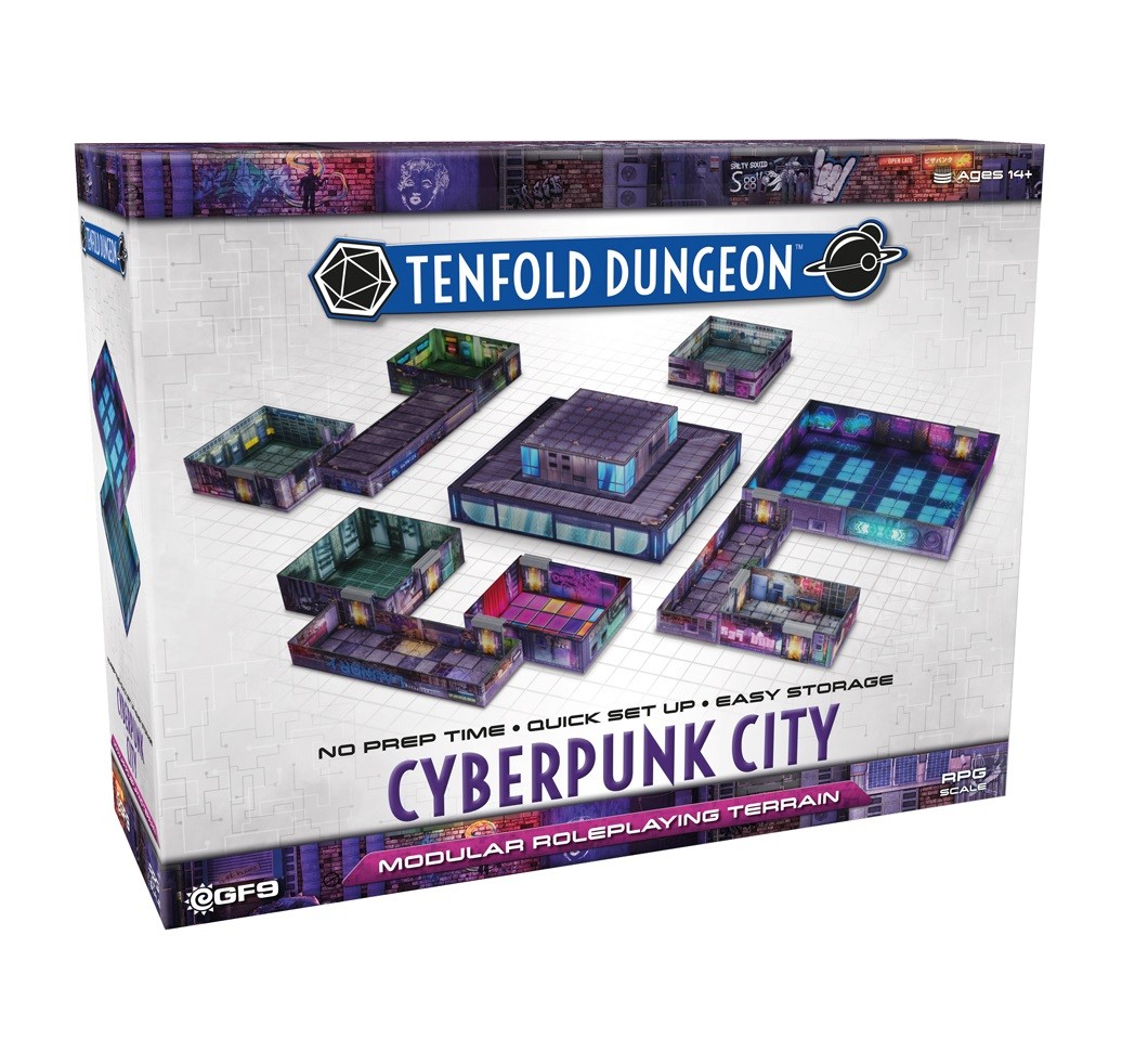 Gale Force Nine: Tenfold Dungeon - Cyberpunk City - Modular Terrain Set