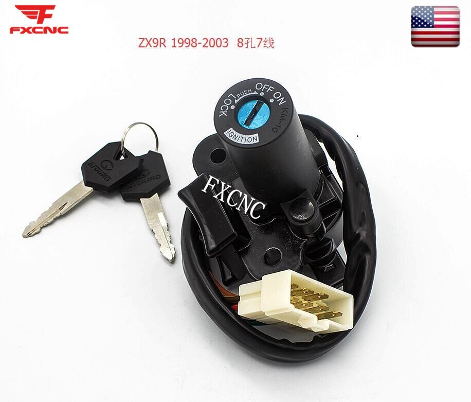 Electrical Ignition Switch Lock 7 wires For Kawasaki Ninja ZX9R zx-9r 1998-2003