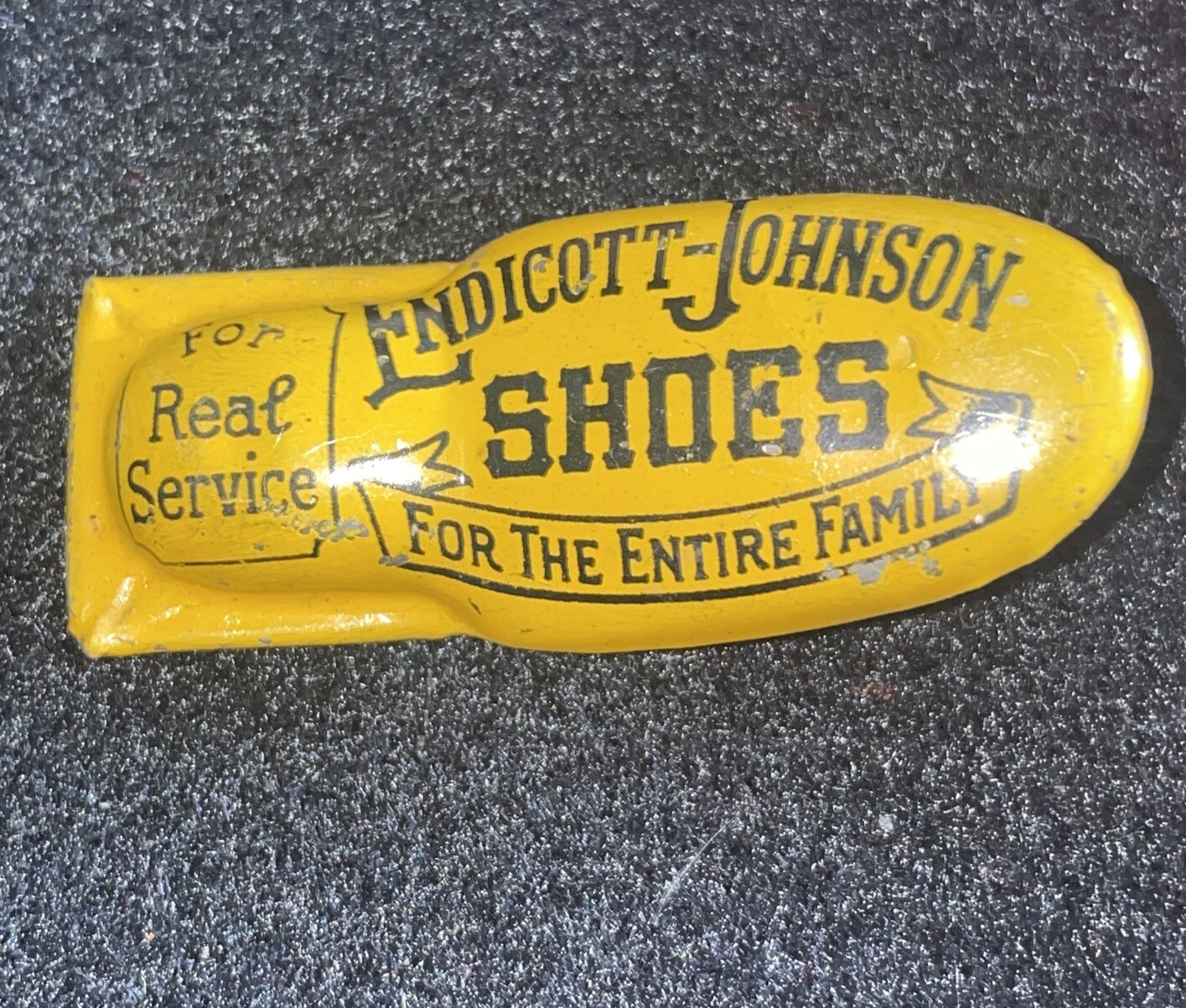 Vintage Advertising KIRCHHOF Tin Litho Endicott Johnson Shoes Noise Whistle
