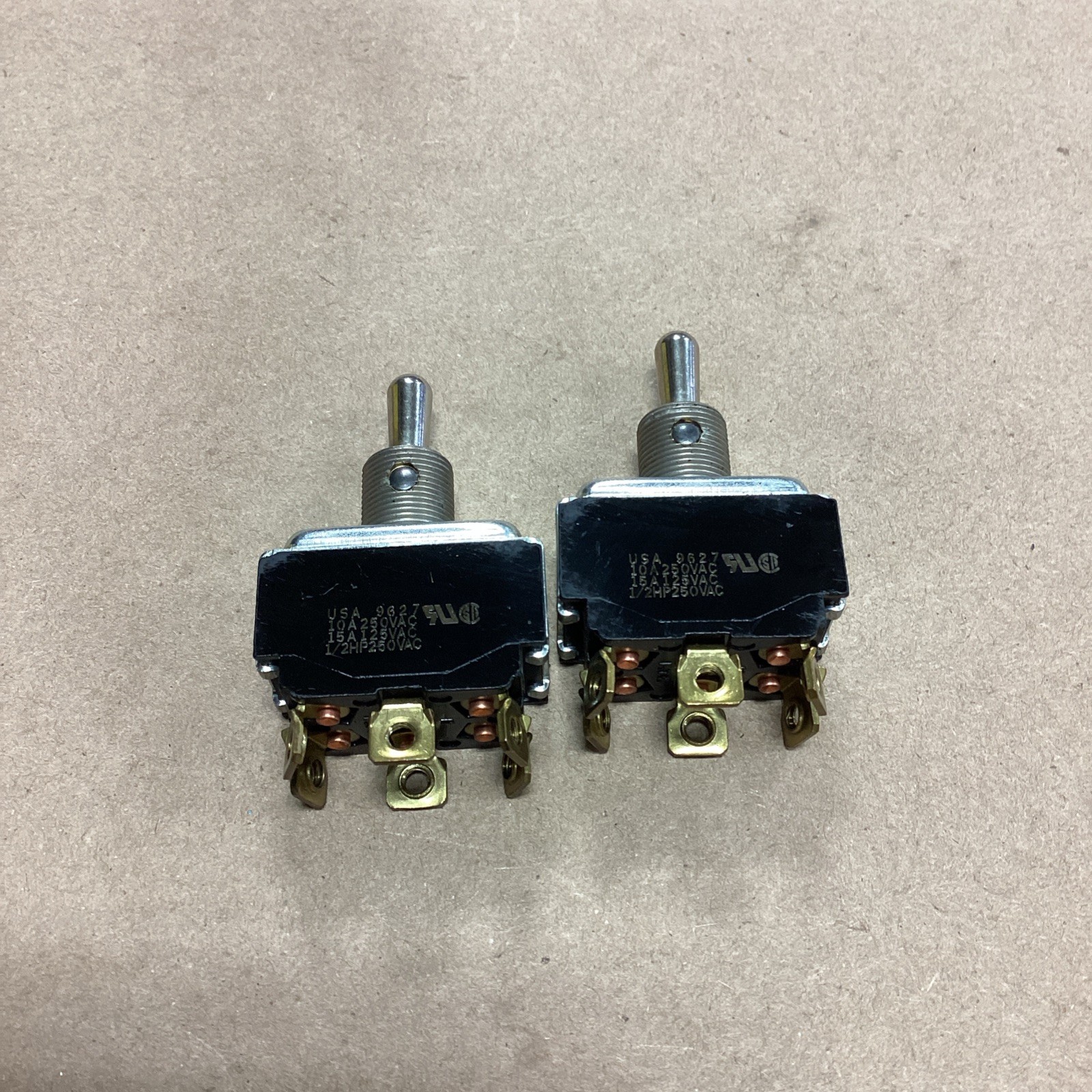 Lot Of 2 USA 9627 Toggle Switch 1/2 HP 250VAC BLACK *FREE SHIPPING*