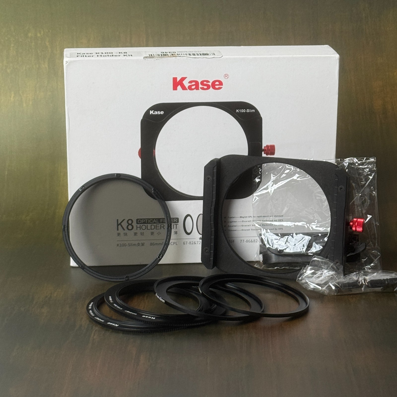 Open Kase K8 Slim 100mm Filter Holder with 86mm Magnetic CPL Filter kit