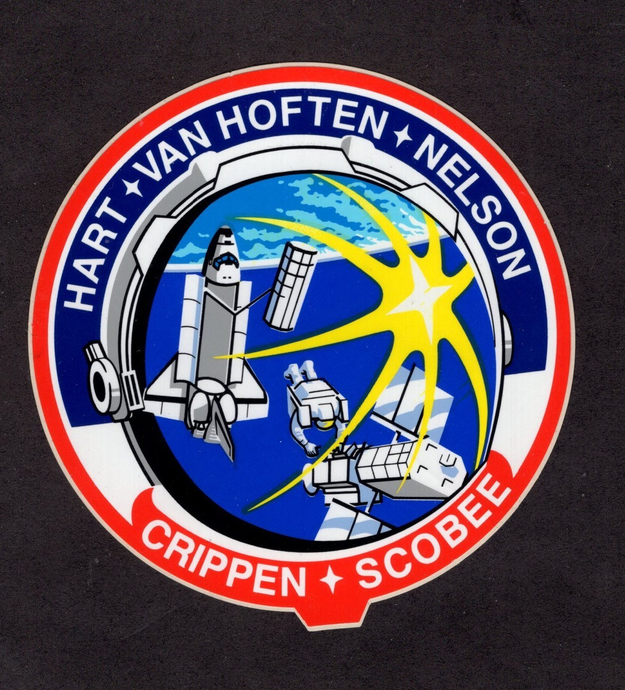 STS-41C  Challenger Space Shuttle Vinyl Sticker.   #02 STS41C