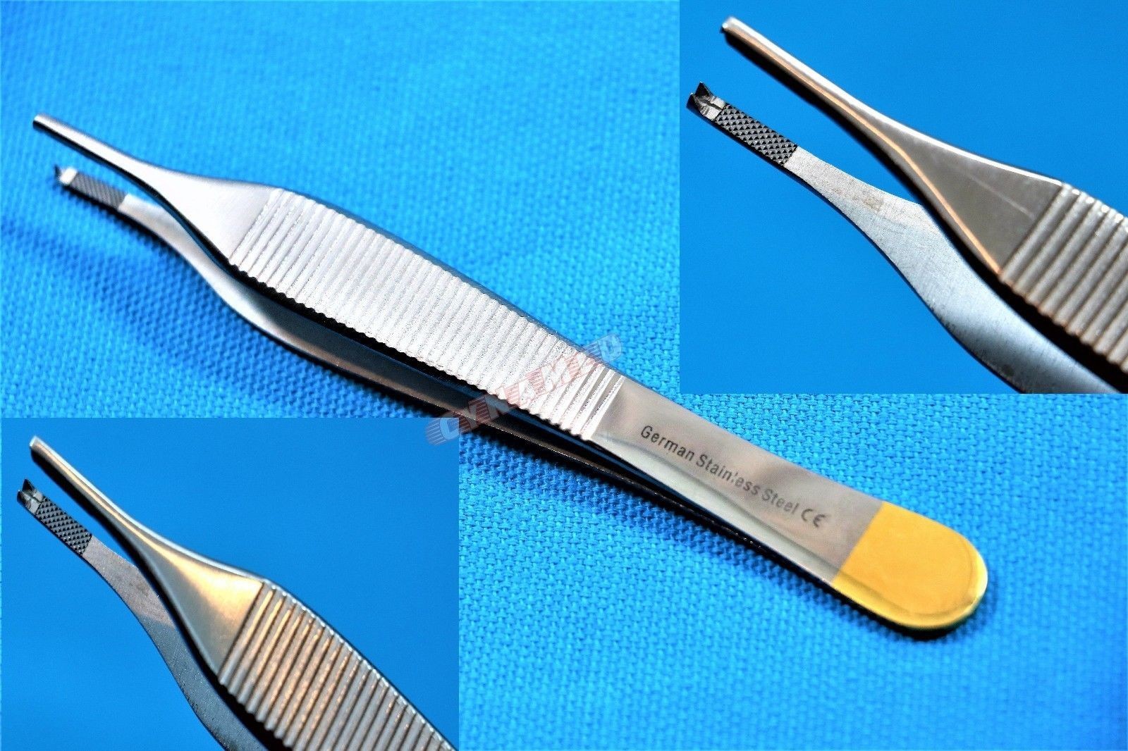 GERMAN T/C ADSON TISSUE 1X2 MICRO SURGERY FORCEP 4.75" SERRATed TUNGSTEN CARBIDE