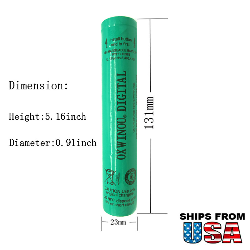 3.6V 2200mAh Ni-MH Flashlight Battery for Streamlight 75175 75375 Stinger 2PACK