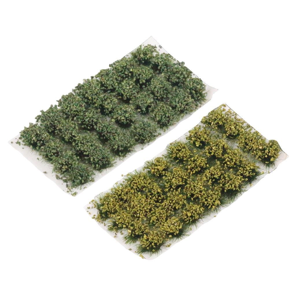 Simulation Model Scenario 3 x Shrub Grass Straw Cocooning Frame for Hobby