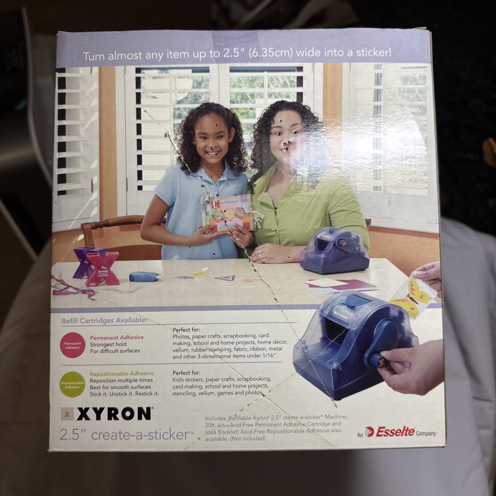 Xyron 250 Create A Sticker 2.5" Sticker Maker for Scrapbooking Card Making A009