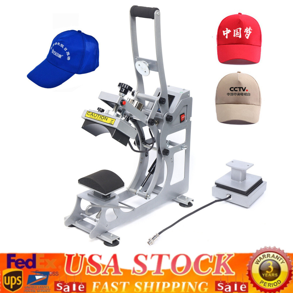 Heat Press Transfer Cap Sublimation Machine Digital Clamshell Hat 450W 12*12cm