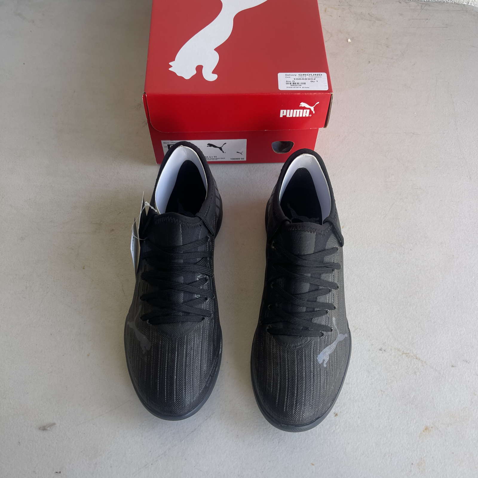 Puma Mens ULTRA 3.1 TT 106089 02 Black Lace Up Football Cleats Size US 6