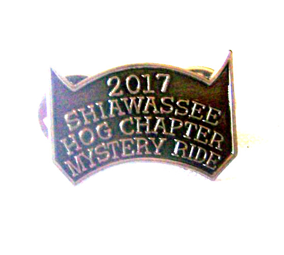 Harley Davidson 2017 HOG Chapter Shiawassee Michigan Mystery Ride Vest Pin