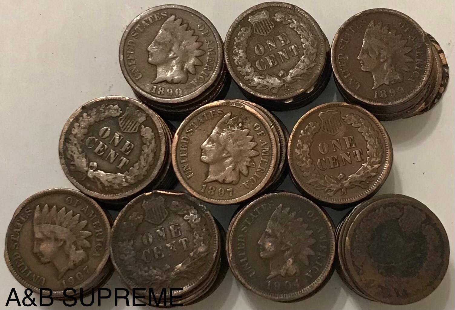 Huge Collection Of 100 Indian Head Cent Penny Culls Lot