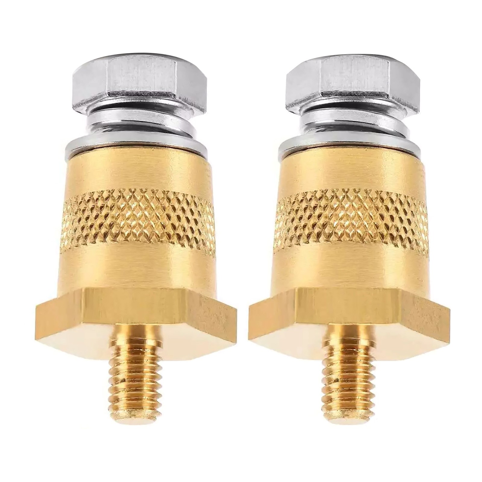 2x Battery Pole Adapter Terminal Connector Fittings M6 Thread Post Adapter