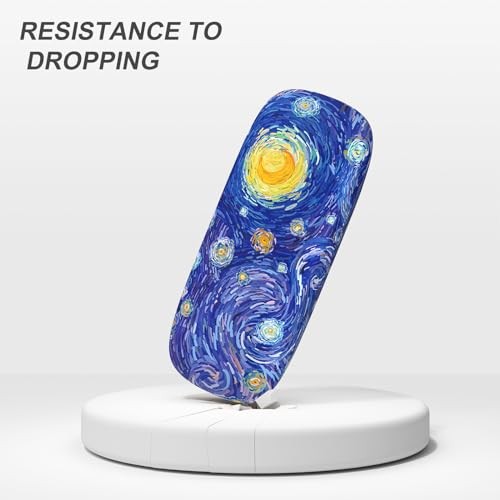 Eyeglasses Case, Portable Hard Shell Protective Case for Glasses, Starry Night