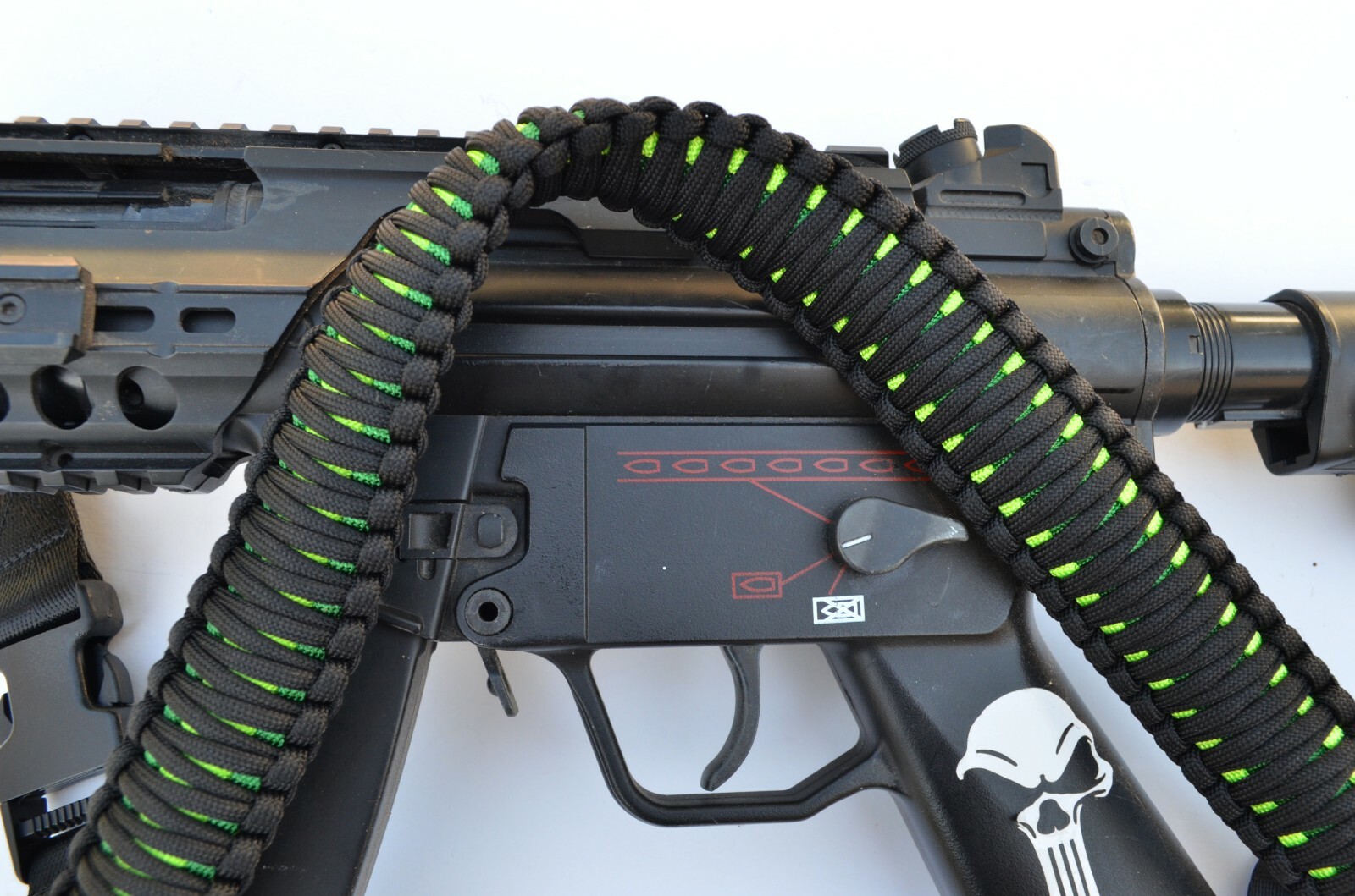 60" Tactical 550 Paracord Gun Rifle Bow Shotgun Sling 1 or 2 Point TOXIC VENOM