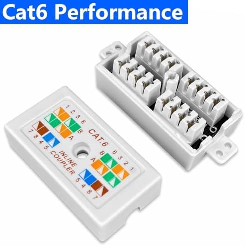 Cat 6 Junction Box 5 Pack Cat5e Splice Connector Unshielded, Punch Down Type