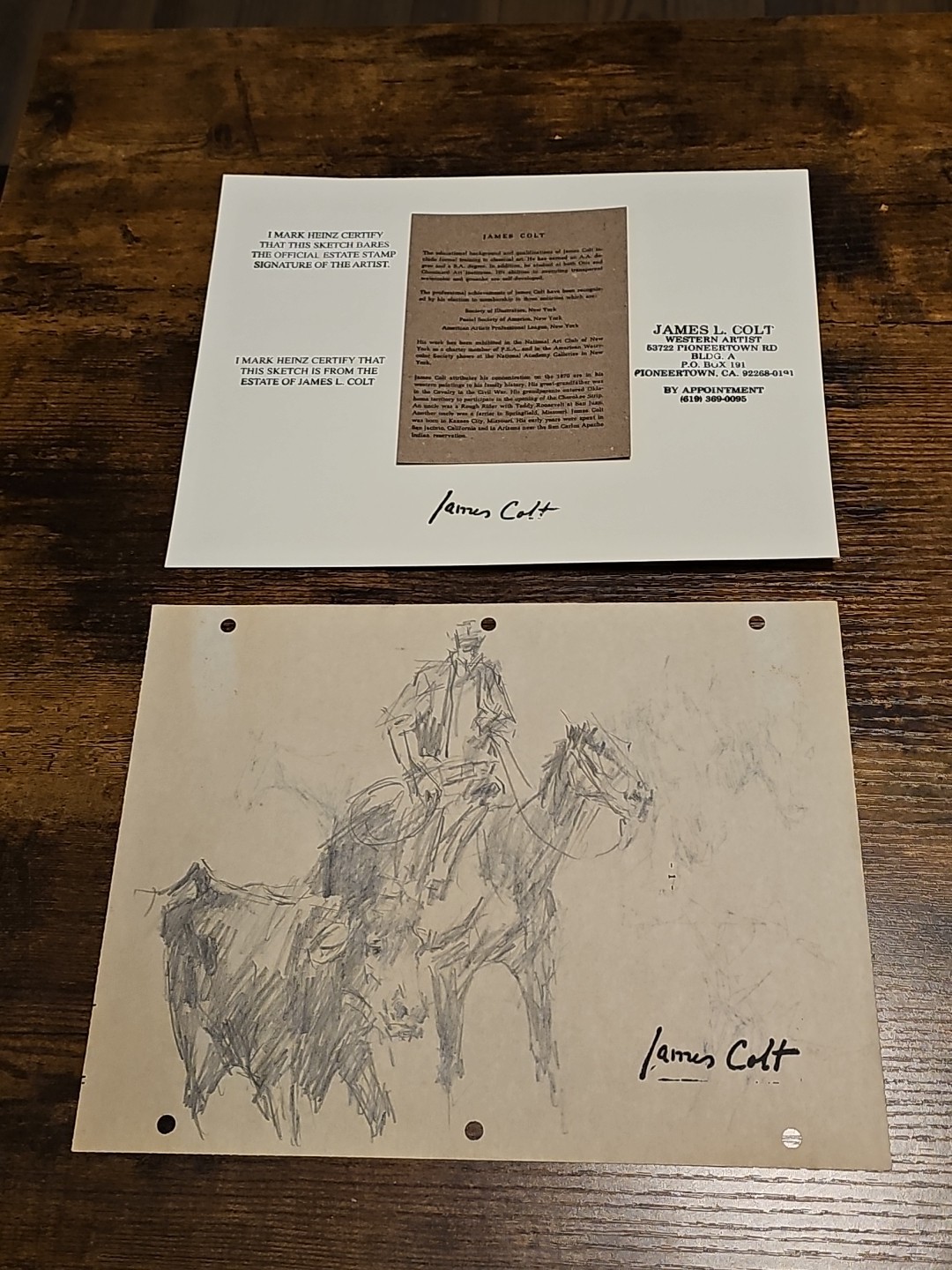 James Colt Western Cowboys Sketching  (259)
